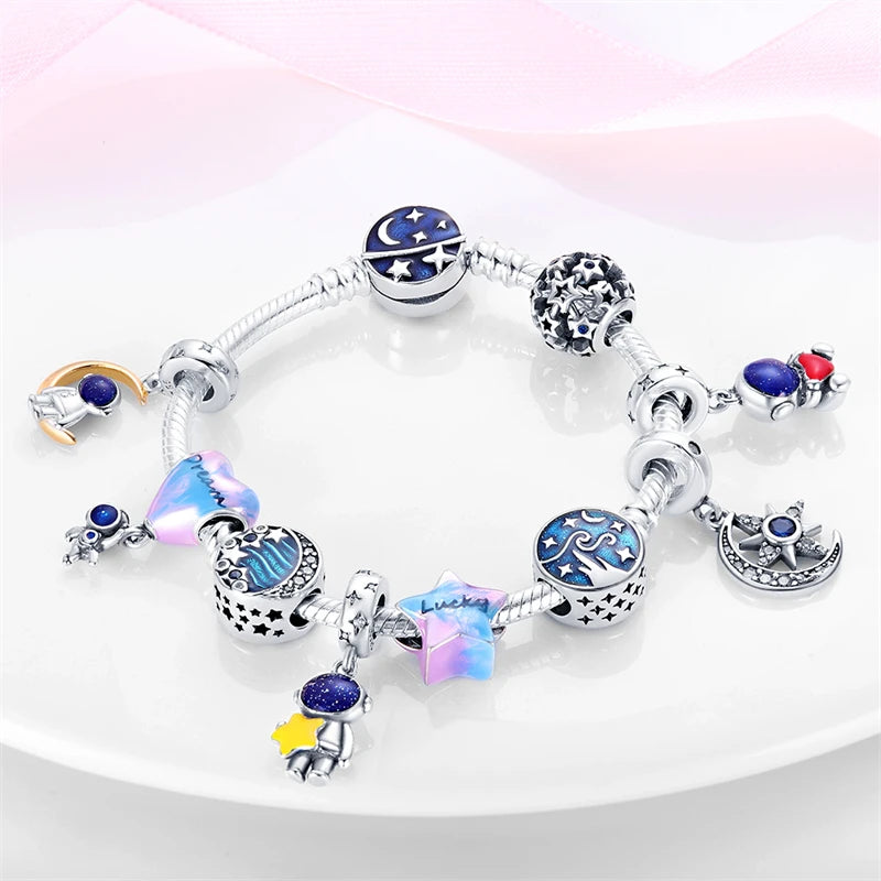 2023 New 925 Sterling Silver Earth Plane & Hot Air Balloon Travel Charms – Fits Pandora Original Bracelets DIY Jewelry