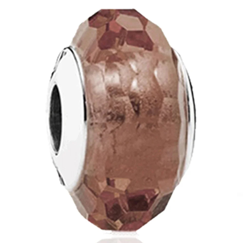 Original Murano Glass 925 Sterling Silver Butterfly Flower Leaf Rainbow Charm Bead | Cosmic DIY Bracelet Jewelry Gift for Women