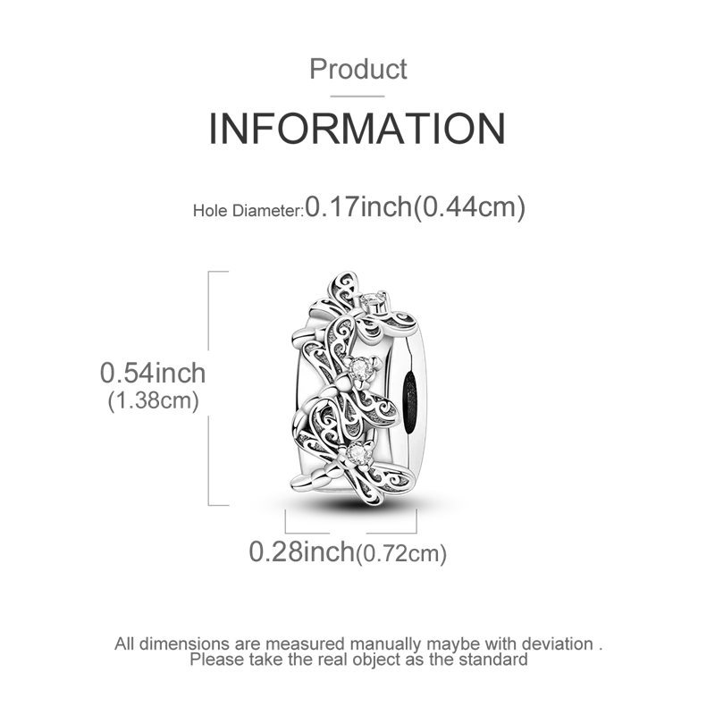 925 Sterling Silver Star, Moon & Heart Safety Chain | CZ Beads Angel Wing Charm for Original Bracelet DIY Jewelry