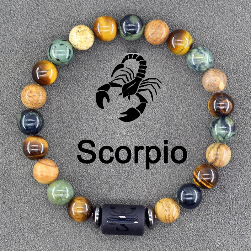Zodiac Sign Bracelet for Men & Women | 12 Constellation Bangles | Gemini, Virgo, Leo, Libra Friendship Gift