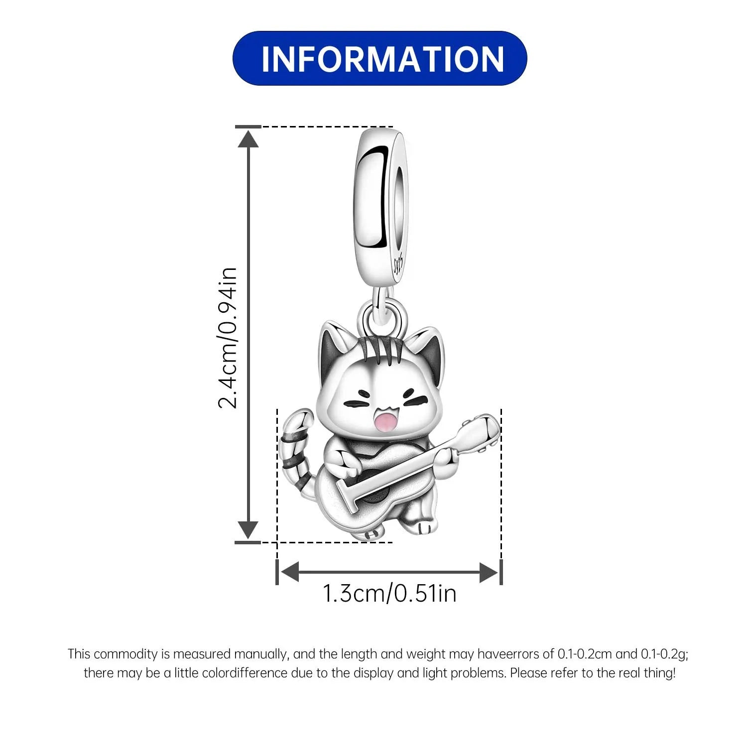 PANPOKI 925 Sterling Silver Cute Mouse Eating Cheese Charm Pendant | Original Bracelet DIY Jewelry Gift for Women