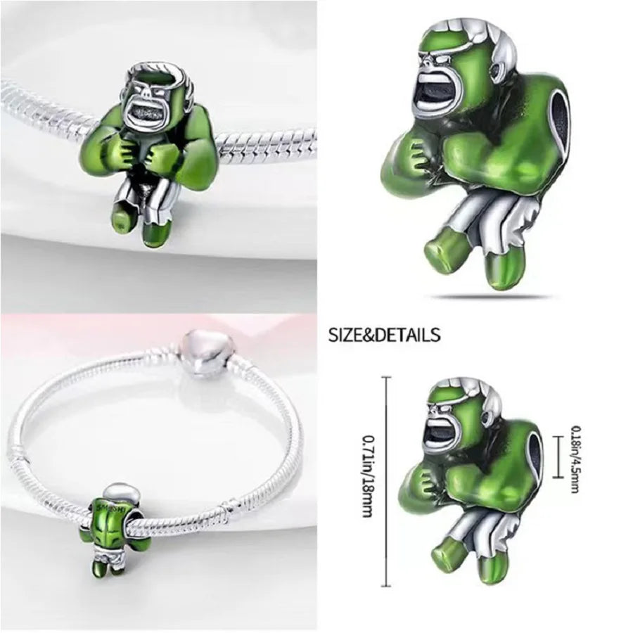 2025 S925 Sterling Silver Spider Man Crown Snake Bone Bracelet | Fit Original DIY Bracelets Fashion Jewelry Gift