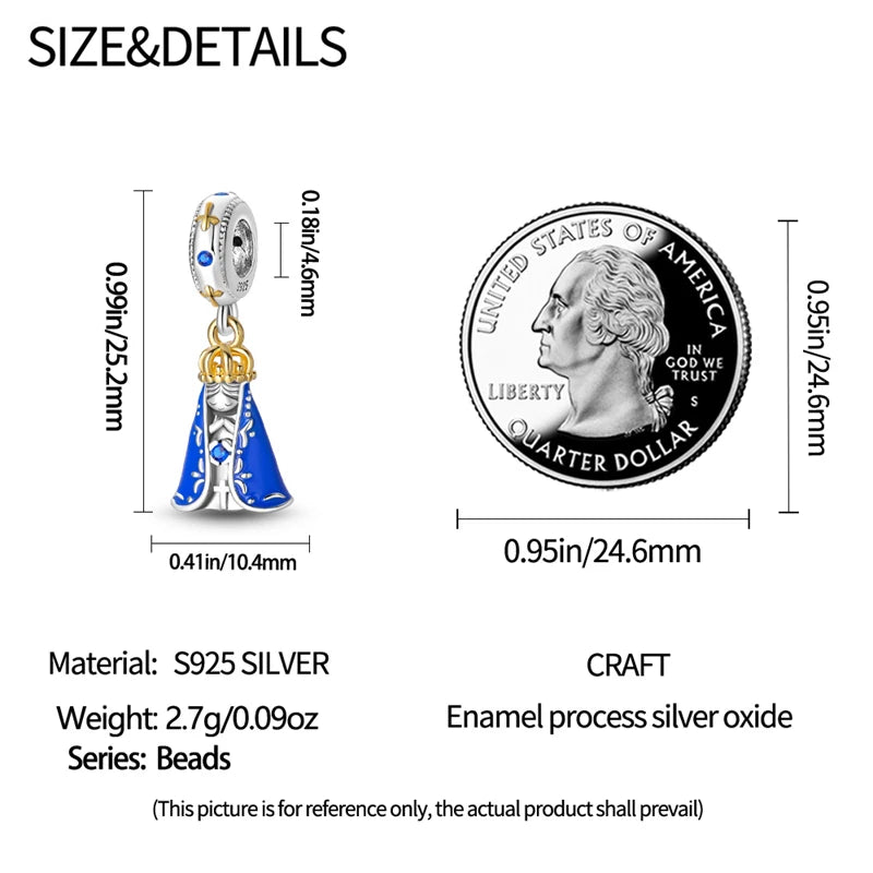 925 Sterling Silver Jesus Religious Symbol Charm Bead | Faith Pendant for Original Bracelet DIY Jewelry Gift