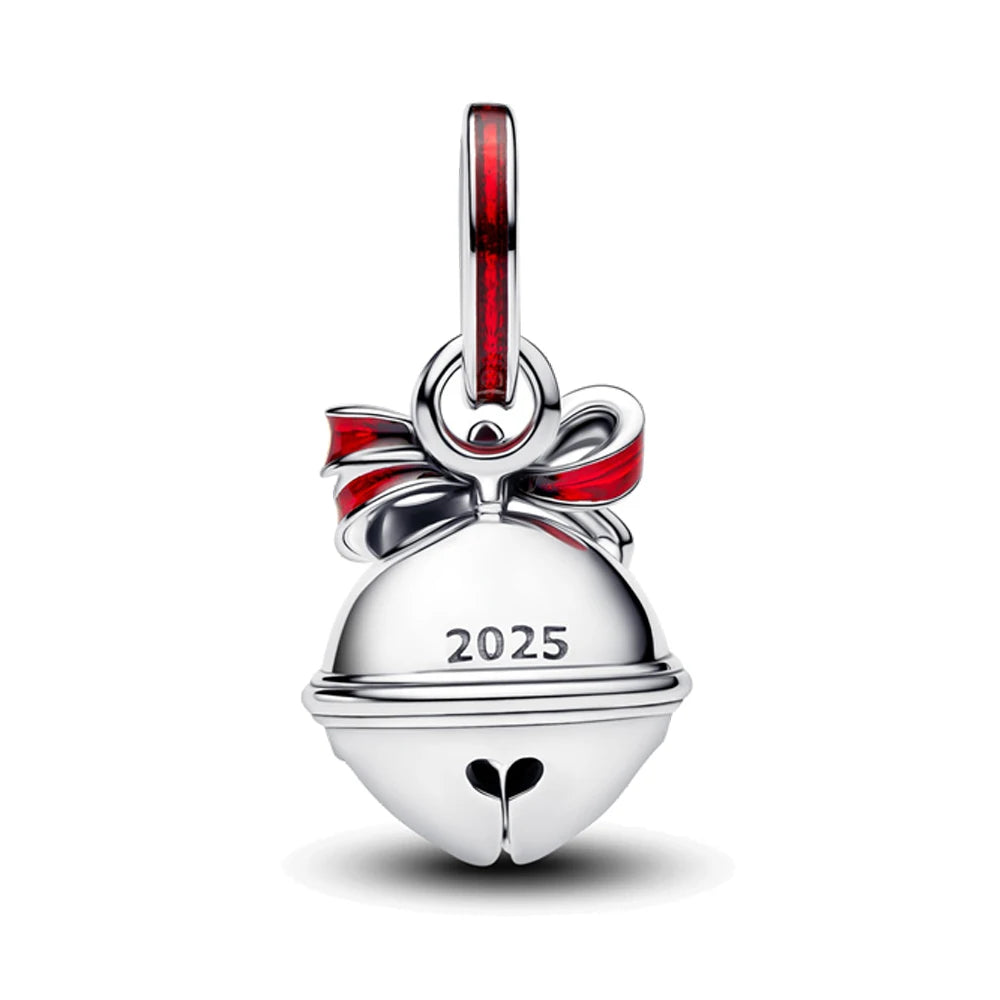 Sparkling Christmas Butterfly Bell Moon Charms | 925 Silver Beads Fit Original Pan Bracelet | DIY Women Jewelry New Year Gift