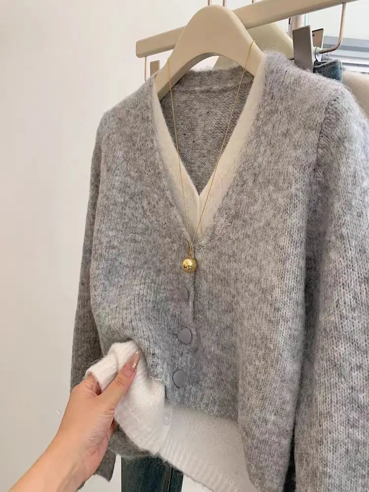 ay Knitted Long Sve Sweater Women's Faion Sense Layering Top Korean Sle Early Autumn Aosphere Clothing
