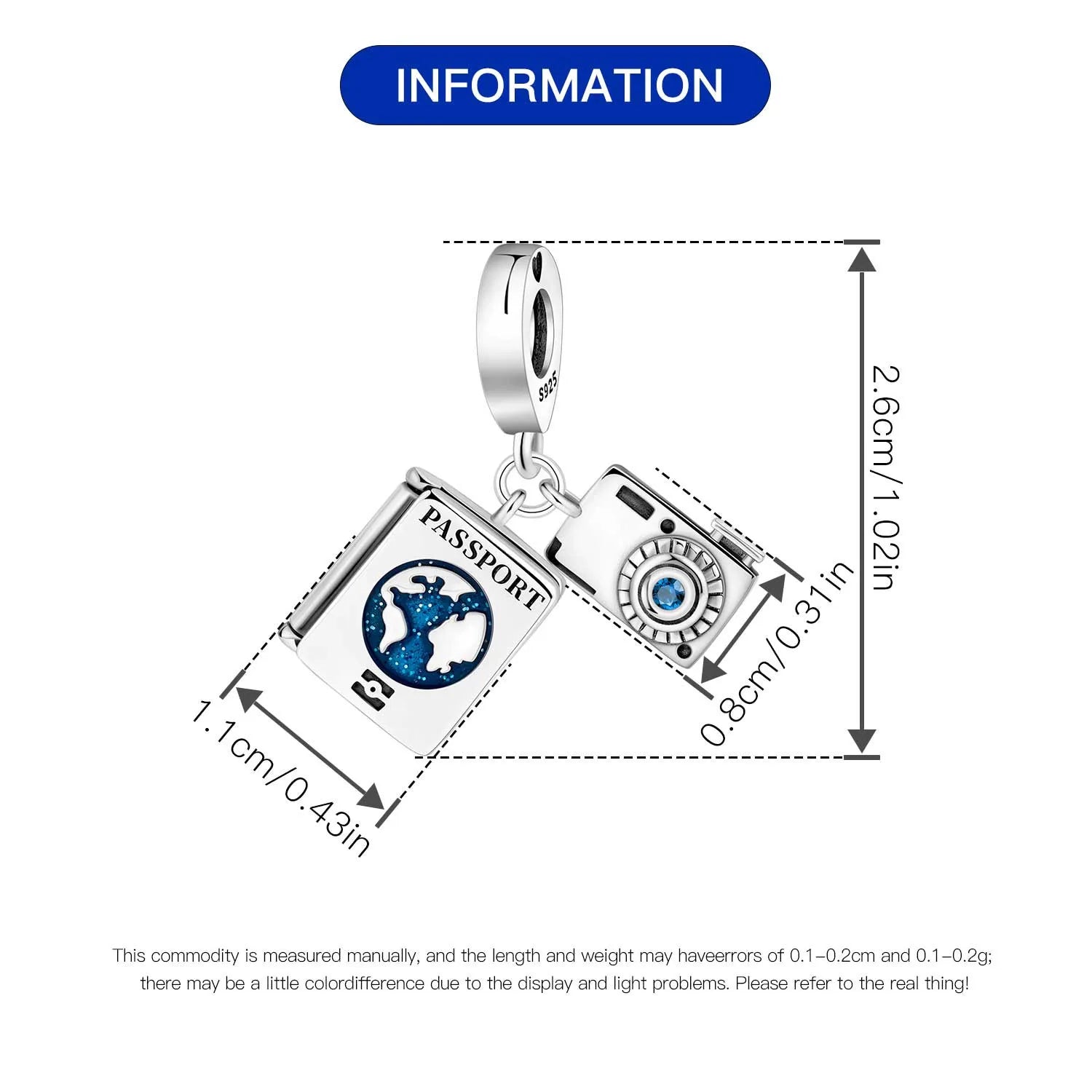 925 Sterling Silver Golden London Big Ben Charm Pendant | Travel Series Bead for Women DIY Bracelet Jewelry Gift