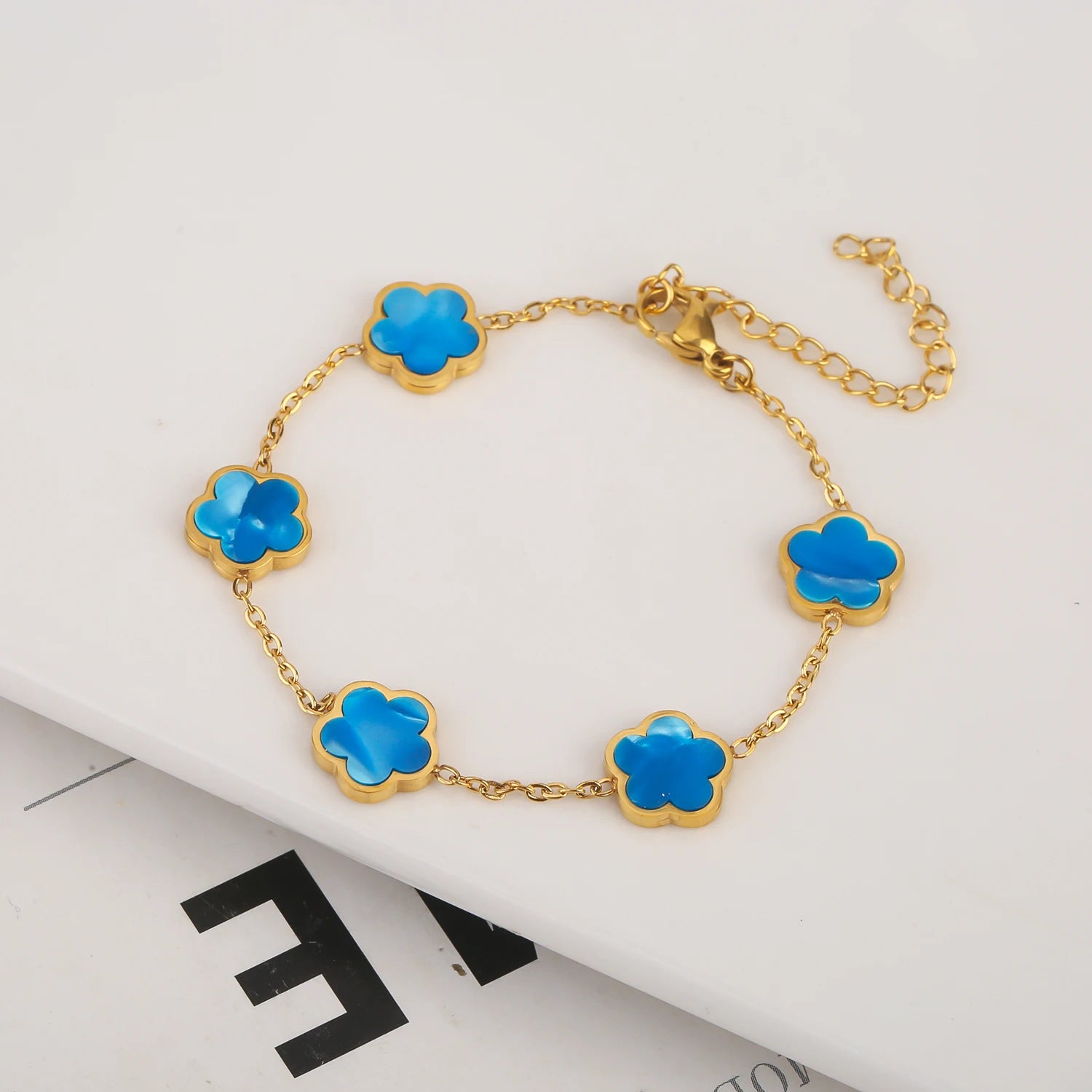 Stainless Steel Leaf Flower Jewelry Set | Non-Fading Minimalist Pendant Necklace, Earrings & Bracelet – Women’s Fashion Set