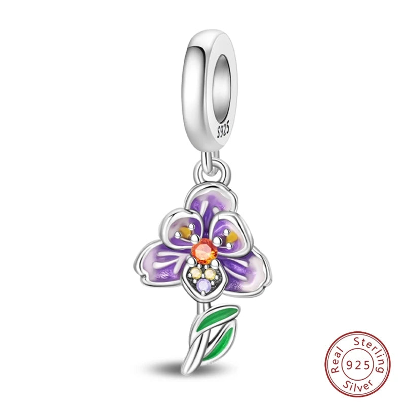 925 Sterling Silver Animal & Love Charms | Cat, Elephant, Bear, Swan & Easter Egg Beads Fit Original 3mm Bracelets DIY Jewelry