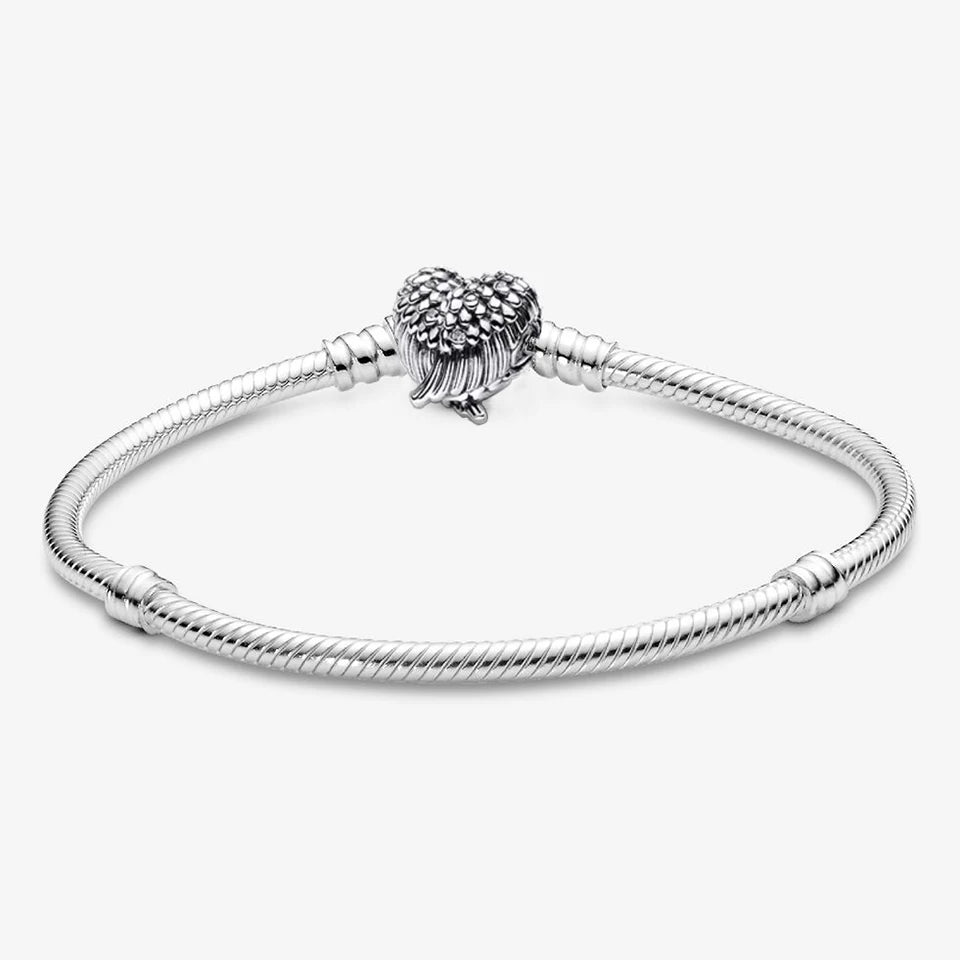 925 Sterling Silver Disney Minnie & Mickey Heart Charm Bracelet | Gold Bead ME Matte Braided Chain – Fashion DIY Jewelry