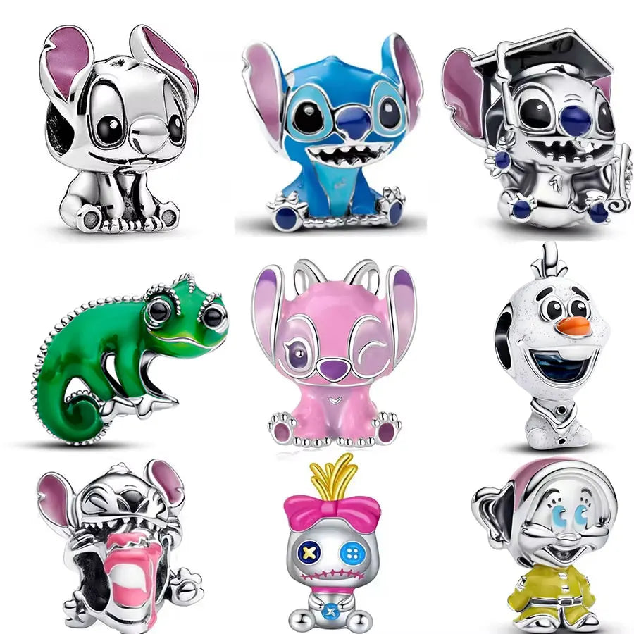 2025 S925 Sterling Silver Disney All-Star Pendant Beads | Fit Original Pandora Bracelet Women’s Fashion Jewelry