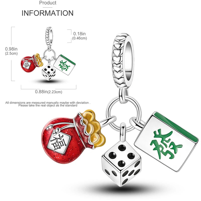 2025 Hot Elk, Dinosaur & Firefly Luminous Dangle Charm Beads | 925 Sterling Silver DIY Bracelet