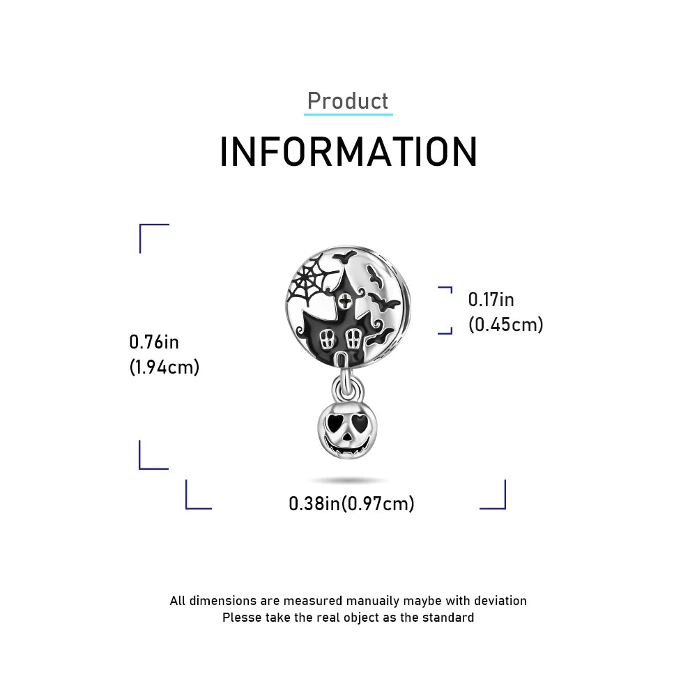 Gothic 925 Sterling Silver Grim Reaper Skull Charm Bead Fit Pandora Bracelet