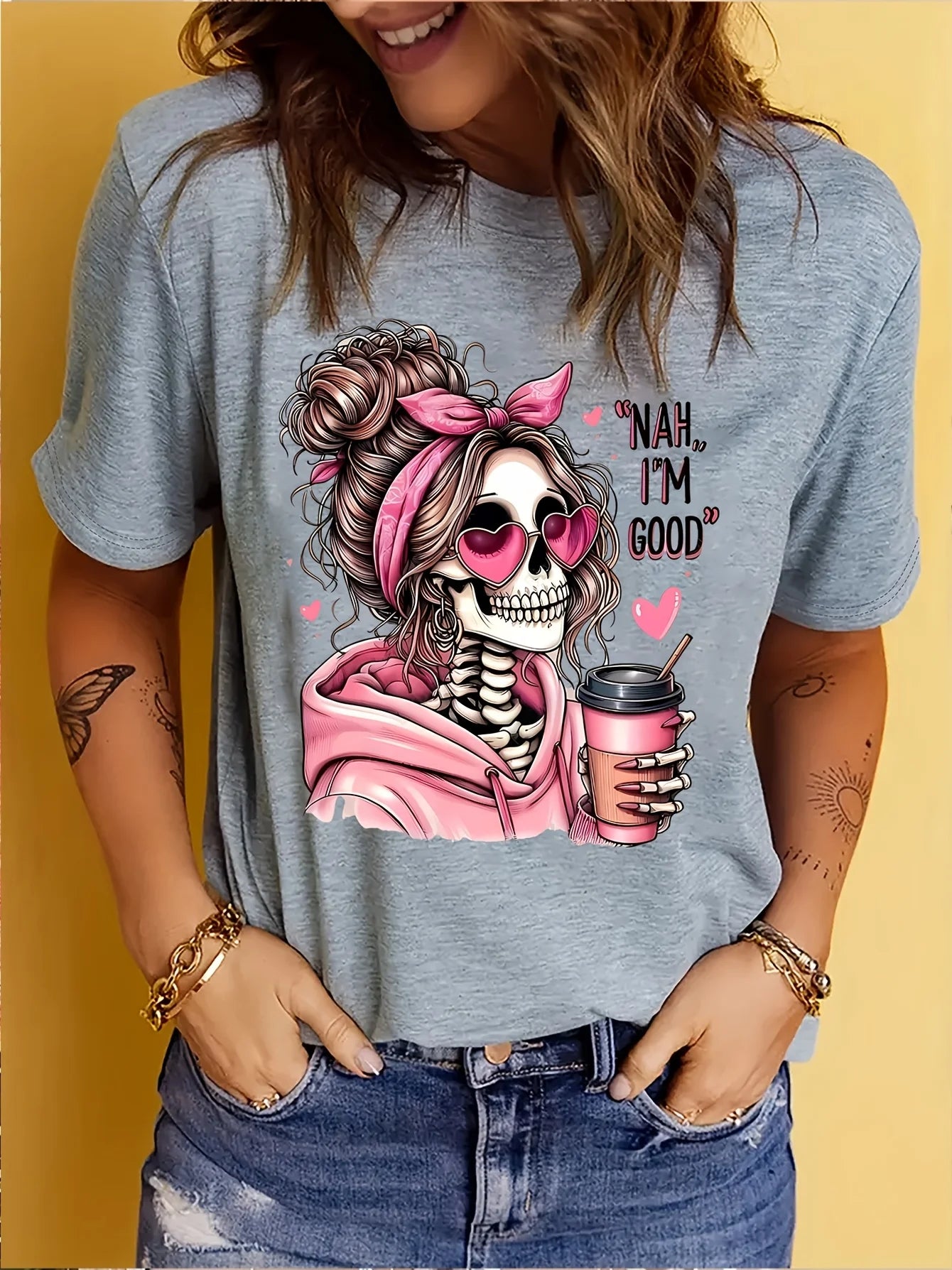 Women’s Halloween Graphic T-Shirt | 100% Cotton Short Sleeve Casual Top for Summer & Spring