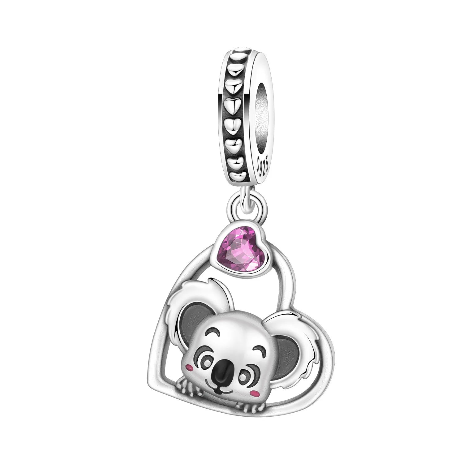 925 Sterling Silver Cute Raccoon Charm Bead | Animal Bracelet Decoration DIY Jewelry Birthday Gift