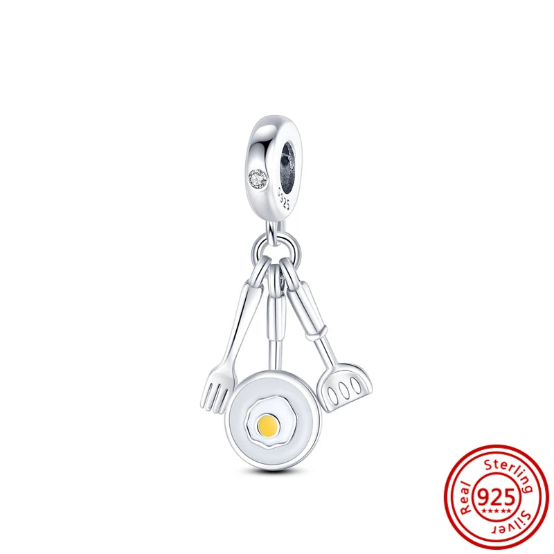 925 Sterling Silver Heart-Shaped Moon Rose Beads Charm | Classic Random Blind Bag | Affordable DIY Bracelet Jewelry Gift