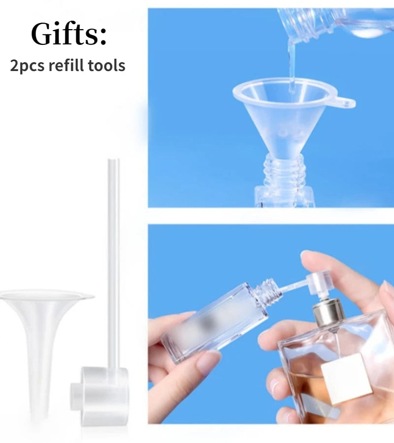 50ML High-End Glass Refillable Perfume Bottle – Empty Atomizer Spray Pump | Fine Mist Travel Cosmetic Container