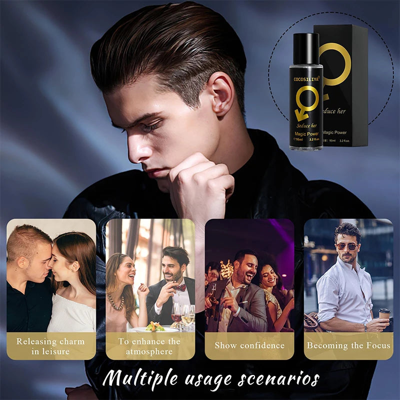 90ml Pheromone Seductive Perfume for Men – Long-Lasting Body Spray to Attract Women | Charming Flirting Dating Scent