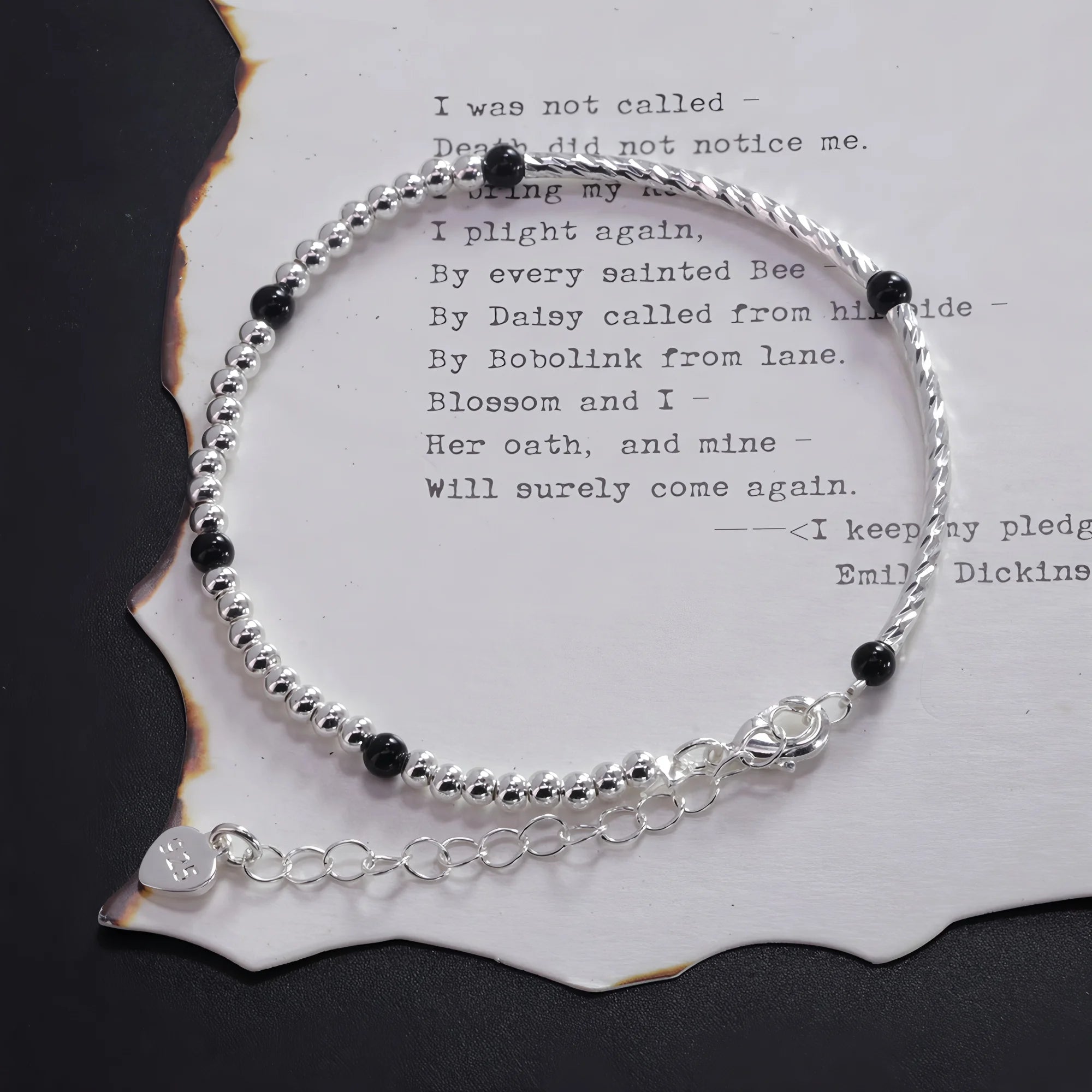 VENTFILLE 925 Sterling Silver Red Agate Bracelet | Flower Pendant Lucky Bead | Original Jewelry Gift for Women