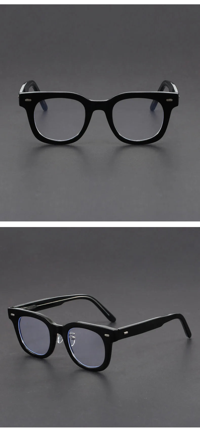 Retro Personalized Thick Acetate Round Reading Glasses – Men Women Optical Prescription Custom Presbyopia Eyeglasses