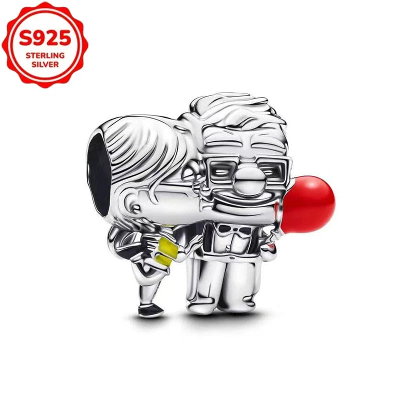 New Disney 925 Sterling Silver Cheshire Cat & Dumbo Charms – Original Bracelet Beads DIY Pendant Halloween Jewelry Gift