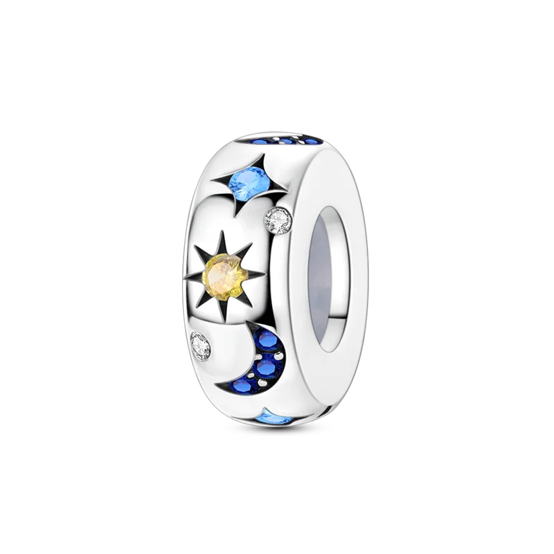 925 Sterling Silver Zircon Bowknot Heart Balloon Charms | Original Pendant Beads Fit Bracelet DIY Fine Jewelry for Women