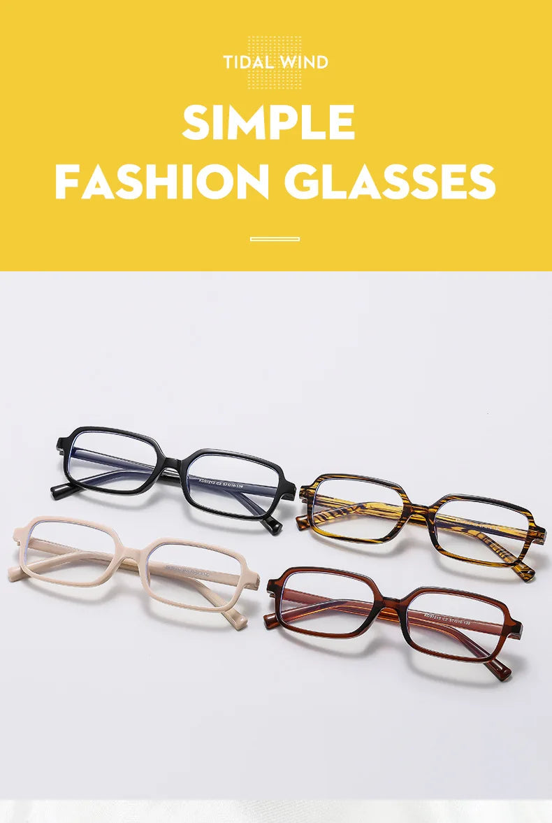 Fashion Retro Small Rectangular Frame Anti-Blue Light Glasses – Women INS Simple Commuting Computer Eyewear