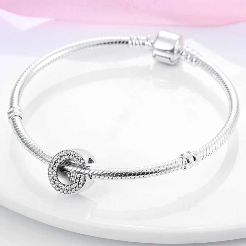 925 Sterling Silver A–Z Alphabet Letter Charms | 26 Letters Beads Fit Original Bracelet DIY Jewelry Making Gift