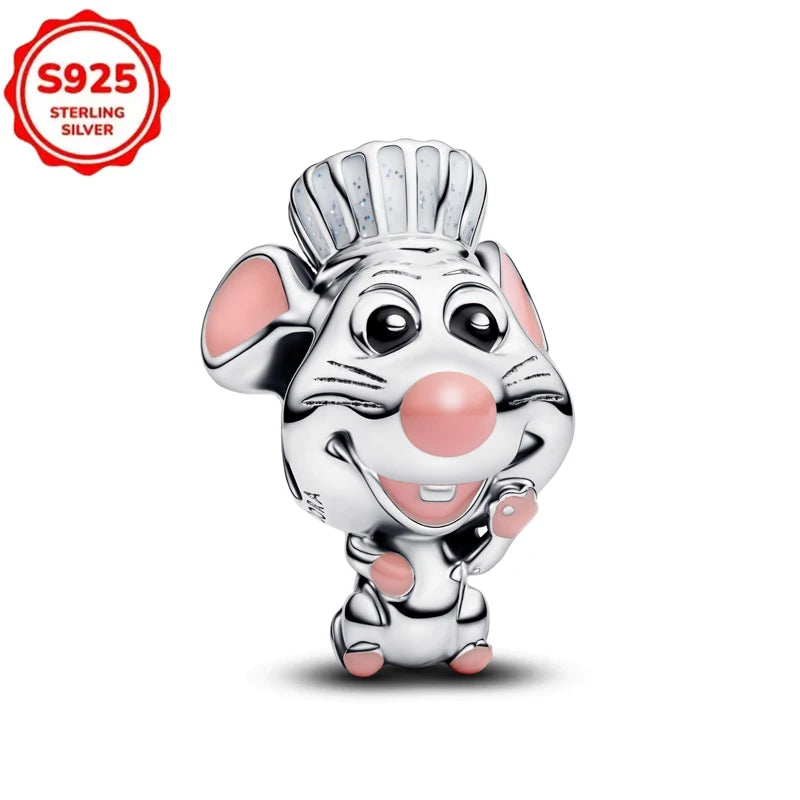 New Disney 925 Sterling Silver Cheshire Cat & Dumbo Charms – Original Bracelet Beads DIY Pendant Halloween Jewelry Gift