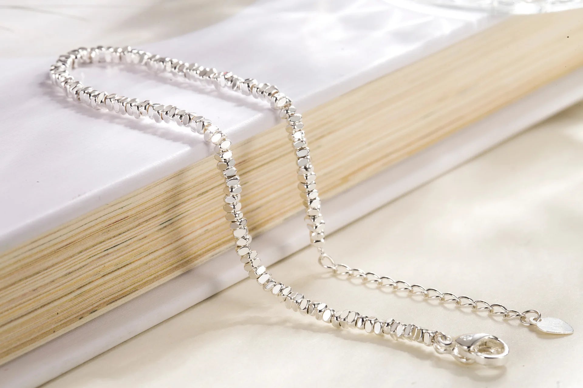 925 Sterling Silver Crushed Silver Bracelet – Irregular Jewelry for Women & Girls