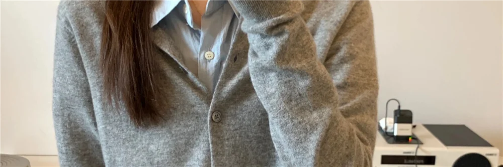 Elegant Knitted Open Cardigan for Women | Slim Fit V-Neck Korean Style Sweater 2025