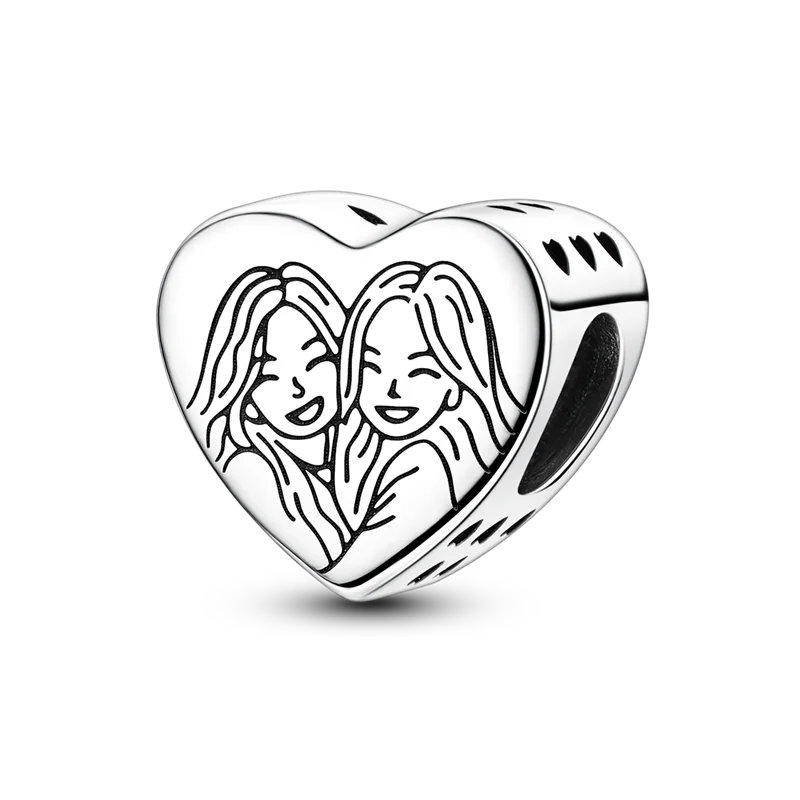 925 Sterling Silver Zircon Bowknot Heart Balloon Charms | Original Pendant Beads Fit Bracelet DIY Fine Jewelry for Women