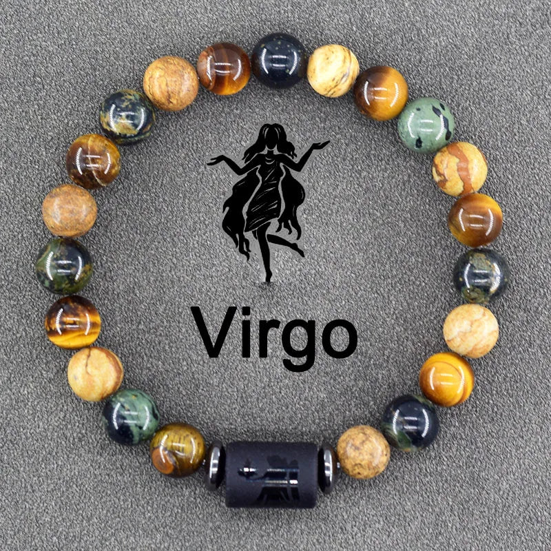 Zodiac Sign Bracelet for Men & Women | 12 Constellation Bangles | Gemini, Virgo, Leo, Libra Friendship Gift