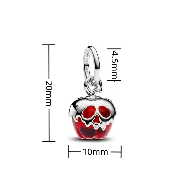 Mini Disney 925 Silver Christmas Eve Series Charms | Poker, Jack & Skull Beads for Women’s Bracelet Jewelry Gift