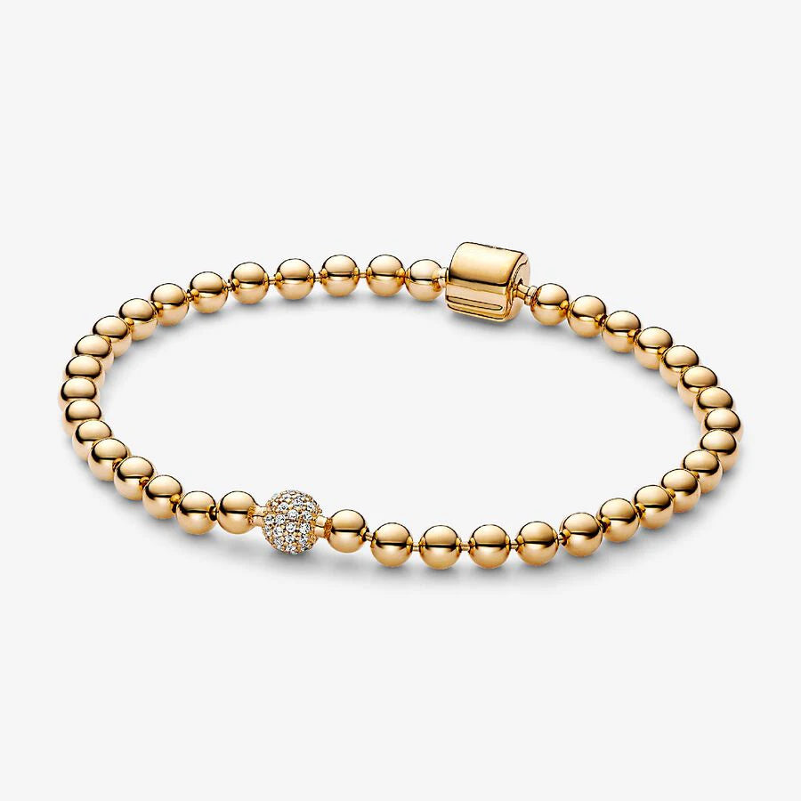 925 Sterling Silver Disney Minnie & Mickey Heart Charm Bracelet | Gold Bead ME Matte Braided Chain – Fashion DIY Jewelry