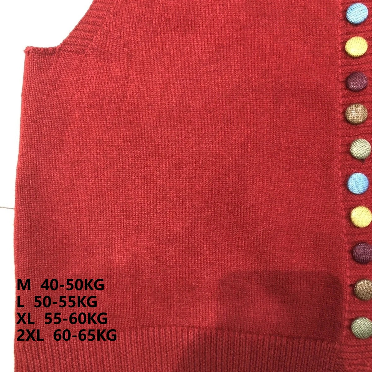 Women’s Rainbow Knit Sweater Vest | Autumn V-Neck Cardigan | Soft Button-Up Loose WaistcoatWomen’s Rainbow Knit Sweater Vest | Autumn V-Neck Cardigan | Soft Button-Up Loose Waistcoat