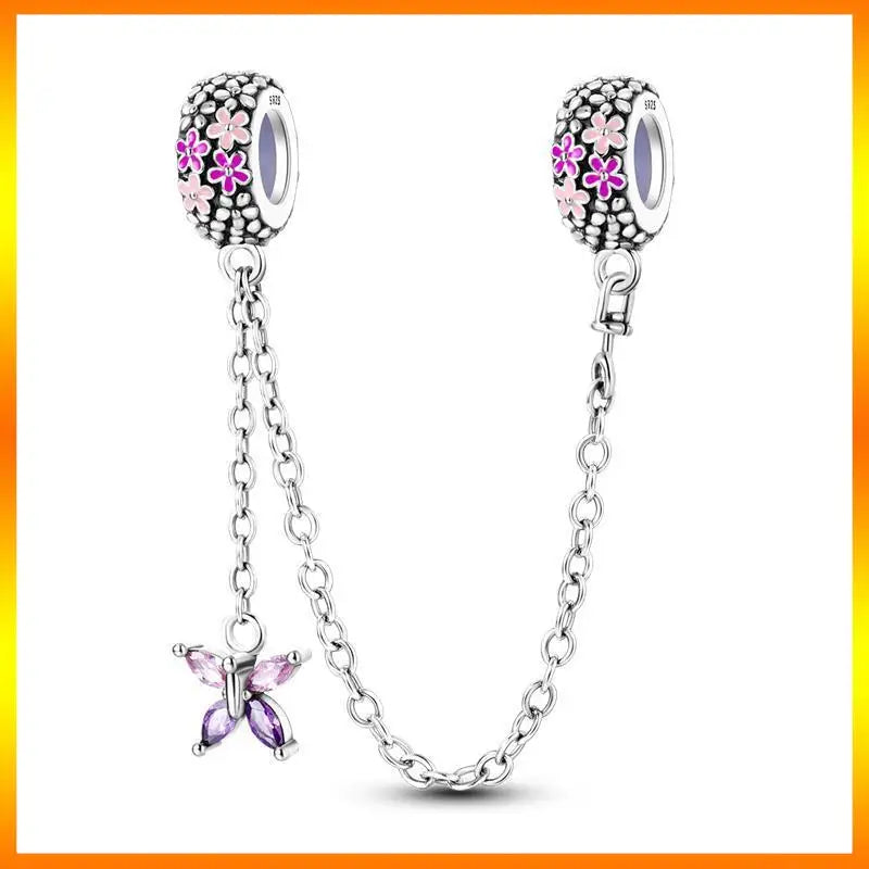 Star Moon & Evil Eye Chain Charm 🌙💙 925 Silver Bracelet Bead Women