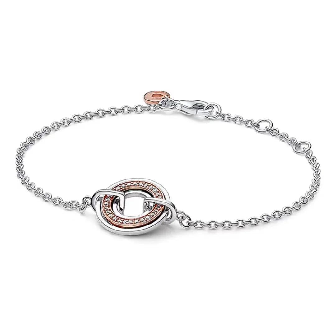 Charming 925 Sterling Silver Tennis Bracelet | DIY Bead Fashion Jewelry Gift