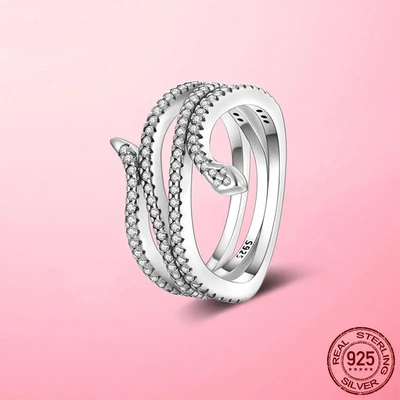 925 Silver Stackable Infinite Heart Daisy Flower Ring for Women | Sterling Silver Brand Jewelry Gift
