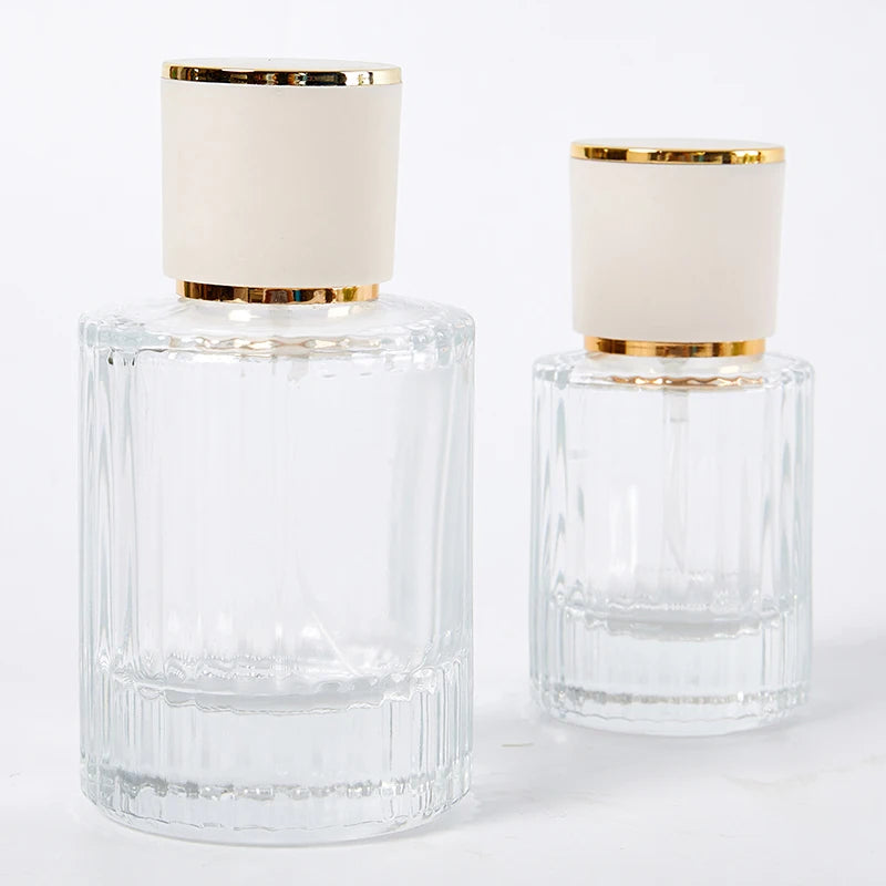 30/50ML Perfume Glass Spray Bottle – Portable Clear Refillable Cosmetic Atomizer | High-Capacity Empty Bottle