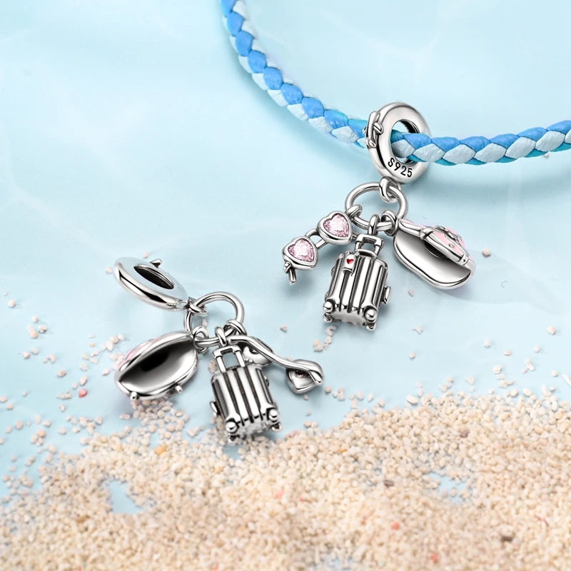 New Summer Ocean Silver Plated Sea Turtle & Starfish Shell Charm | DIY Bracelet Jewelry for Women