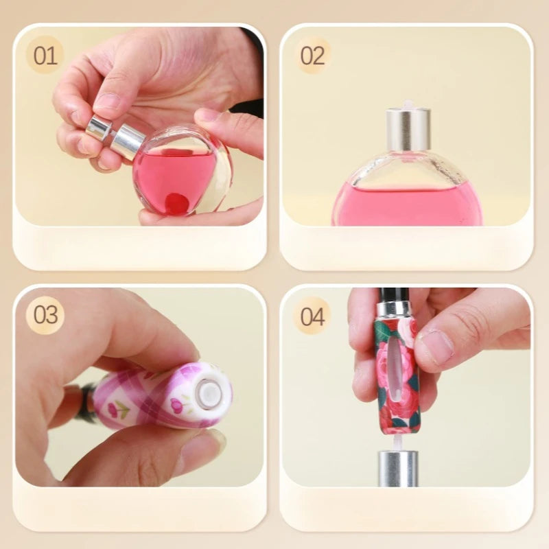 1/2PC 5ML Mini Perfume Bottle – Refillable Portable Spray Atomizer | Travel Cosmetic Container