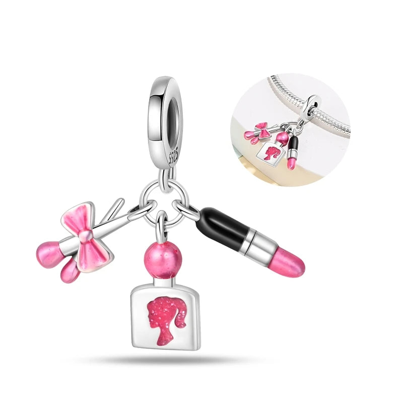 New 925 Sterling Silver Red Heart Charm Bead – Fits Original 3mm Bracelet Lucky DIY Jewelry Gift for Women