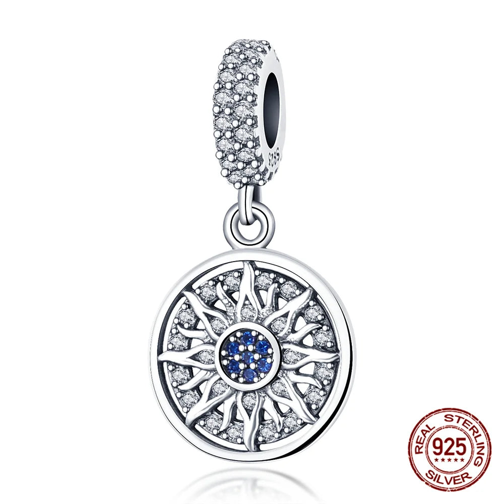 925 Sterling Silver Blue Zircon Evil Eye Charm | Original Devil Eye Series Bead Fits Pandora Bracelet – Women’s DIY Jewelry Gift