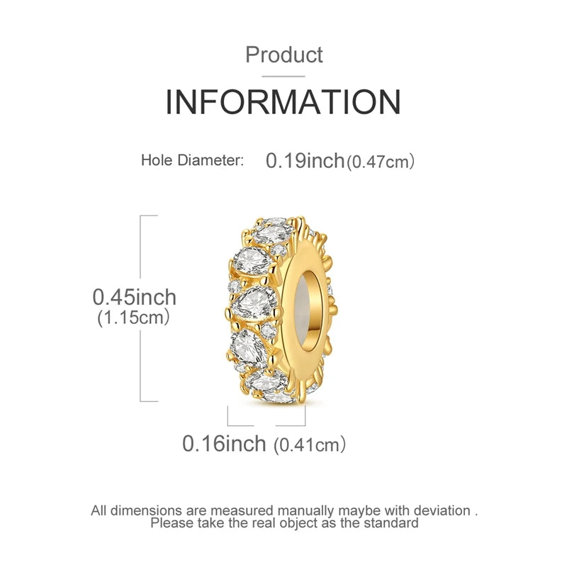 925 Sterling Silver Golden Charms Bow Cross Earth Passport Dangle | Fits Original Bracelet DIY Jewelry Gift for Women