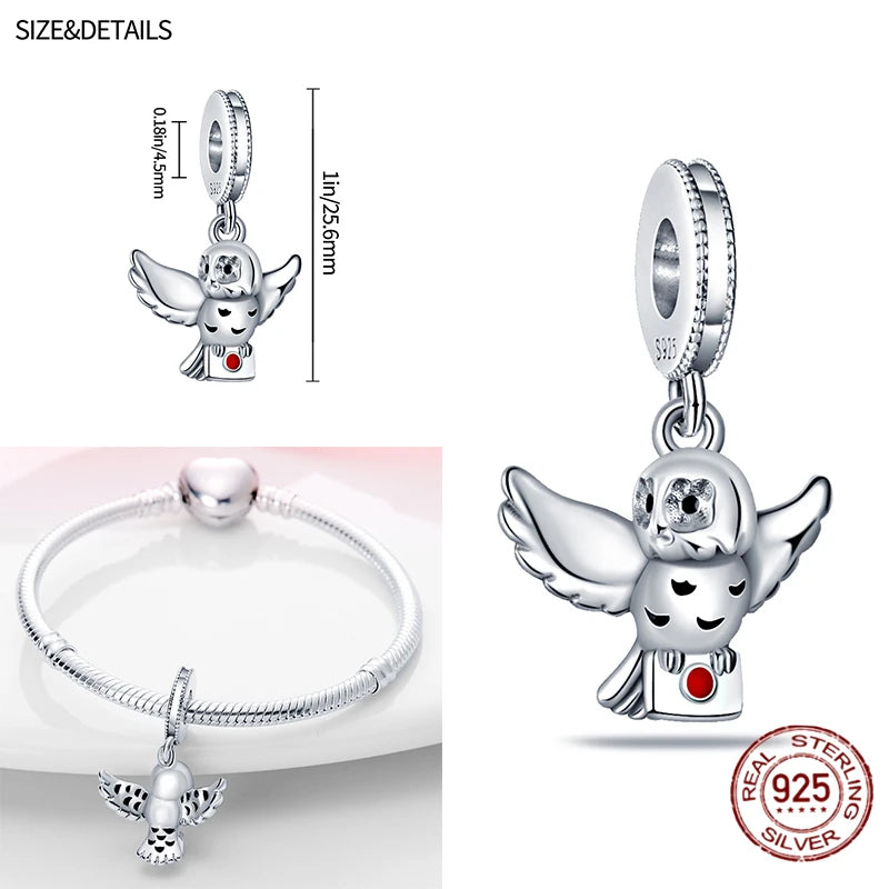 Disney Harry Potter 925 Sterling Silver Charm Bead | Fits Original Bracelet | Women’s DIY Jewelry Gift
