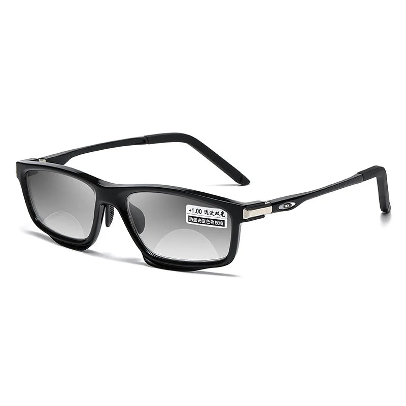 Photochromic Bifocal Reading Glasses for Men & Women – Anti-Blue Light Multifunctional Aluminum Magnesium Sports Eyewear