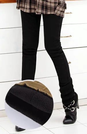 Women Pencil Pants High Waist Skinny Black Velvet Leggings – Warm Winter Jeggings S-4XL