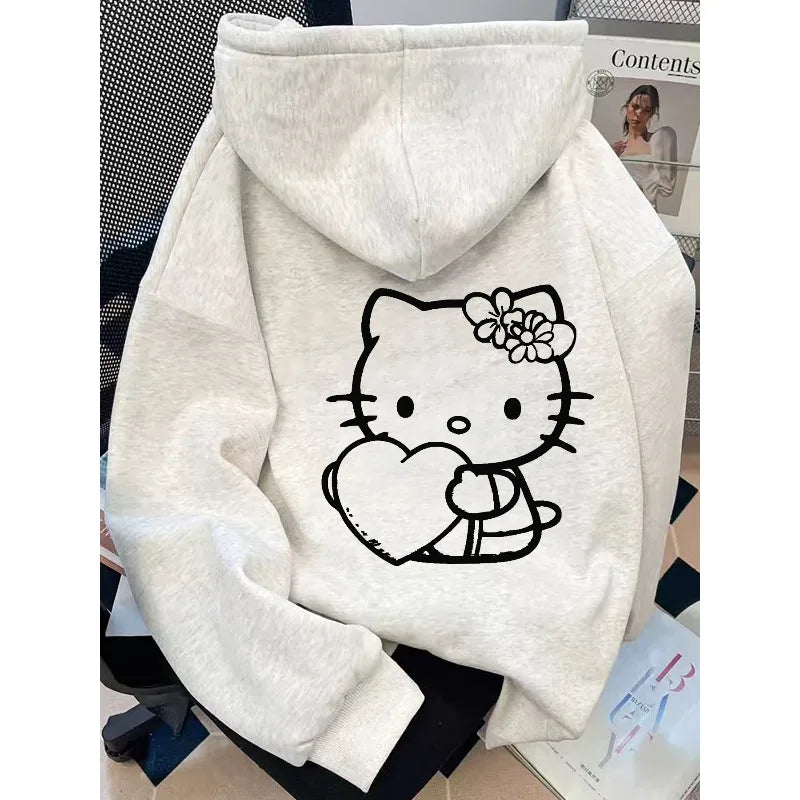 Disney Sanrio Zipper Hoodie – Women & Men Autumn Winter Casual Streetwear 🐰❄️