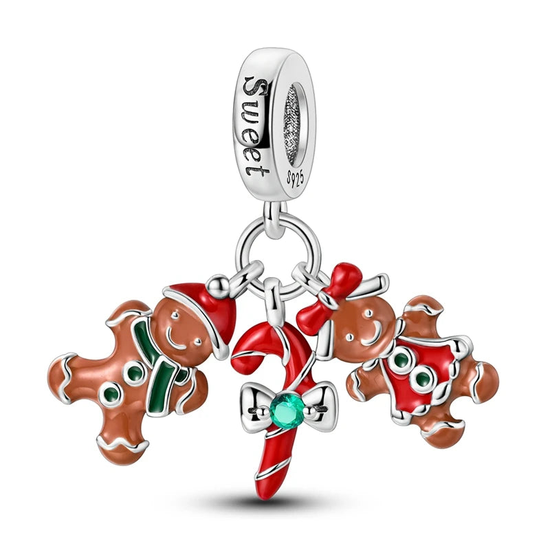 2025 Original 925 Sterling Silver Christmas & Halloween Charms | Santa Claus Snowman Beads Fit Bracelet Pendant Jewelry Gift