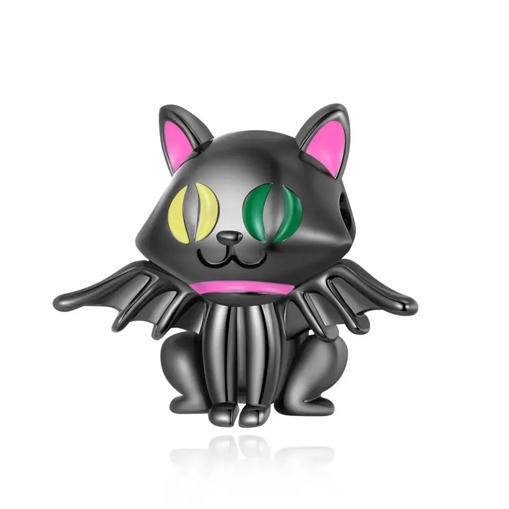 Original 925 Sterling Silver Horror Charms – Nun, Grim Reaper & Poison Apple Pendants for DIY Bracelet